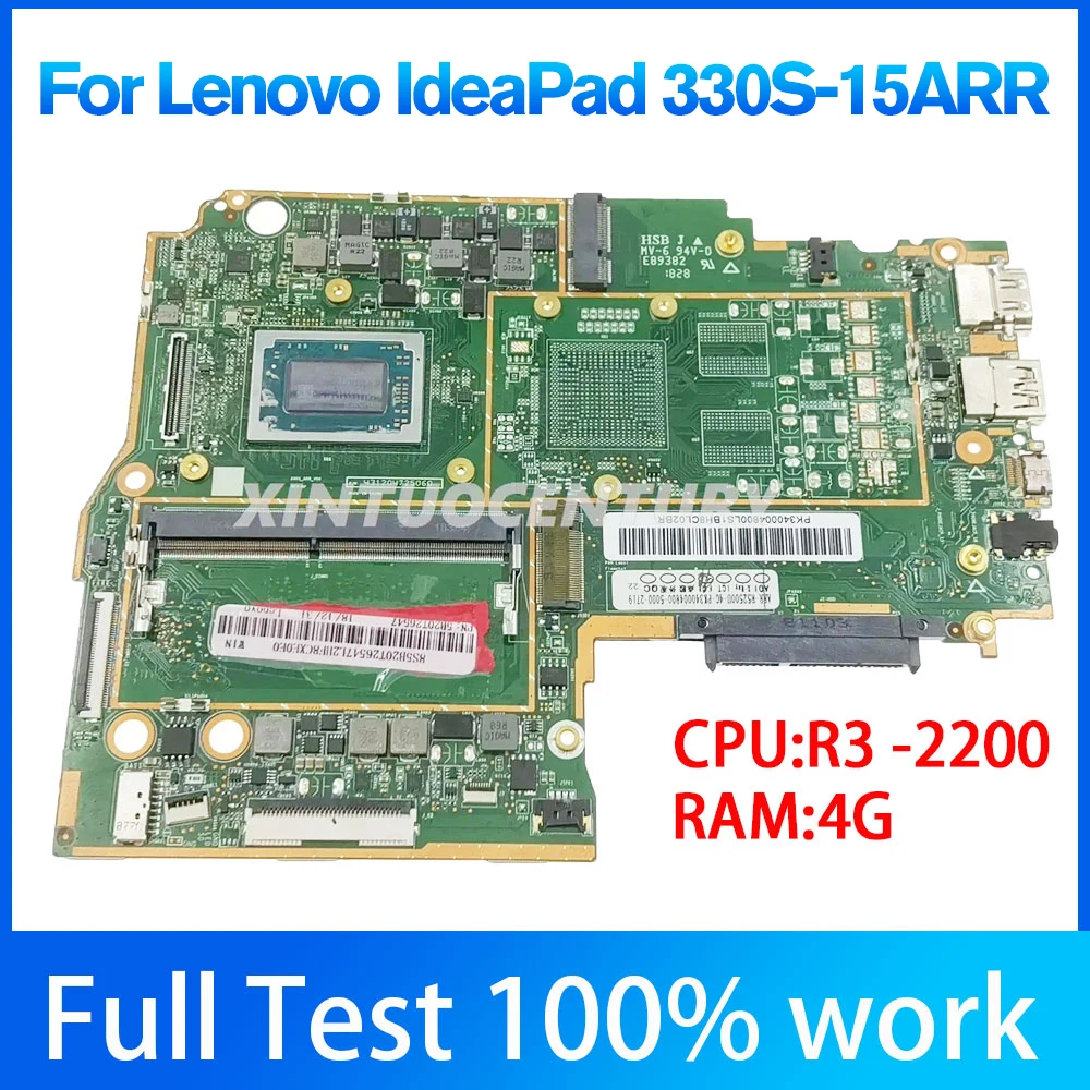 

New For Lenovo Ideapad 330S-15ARR Laptop Motherboard.With r3 r5 r7 AMD CPU.4GB RAM.DDR4 Motherboard.100% Tested work