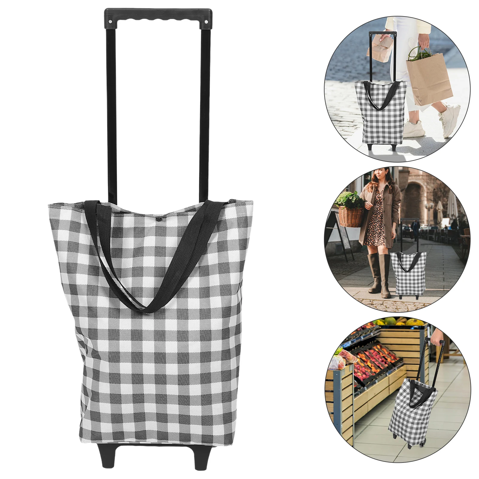 

Shopping Cart Trolley Collapsible Carts for Carrying Groceries Foldable Multifunctional Folding Grocery Wheels Portable