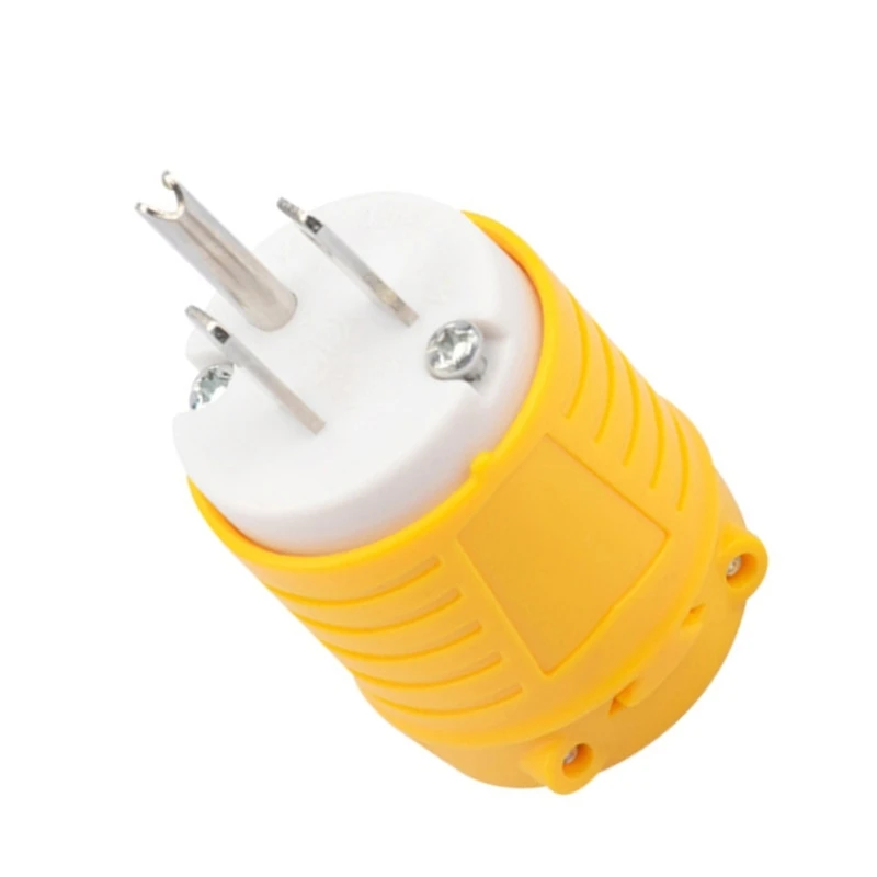 125V Industry Power Socket Plug Adapter with Contacts, for Garage Garden Dropshipping