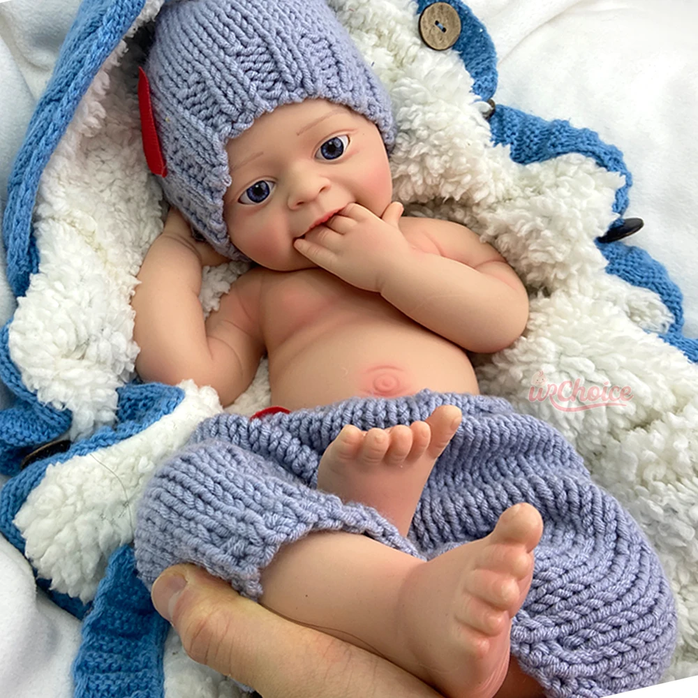 Dettagli realistici Bambino rinato in silicone impermeabile da 18 pollici Occhi azzurri aperti Morbido oggetto educativo per bambini per l'allenamento infermieristico