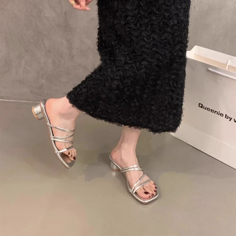 

Women High Heel Sandals Summer Casual Female Shoes Woman Square Heel Open Toe Ankle Strap Ladies Wedge Shoes 2025 New