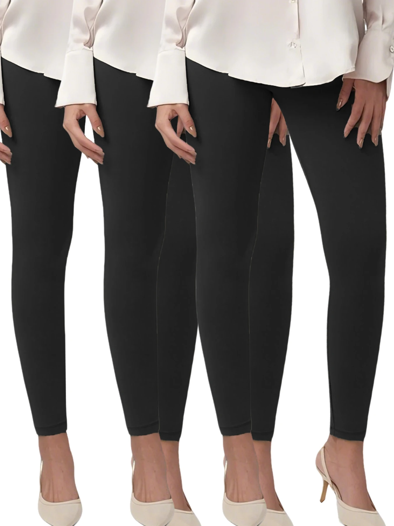 

3 Pack Women's Super Soft Leggings High Waisted Tummy Control No See Through Workout Yoga Running Athletic Push Up Gym Leggings
