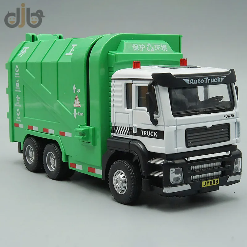 

1:50 Diecast Model Toy Garbage Truck Dumpcart Pull Back With Sound & Lights Children Gifts