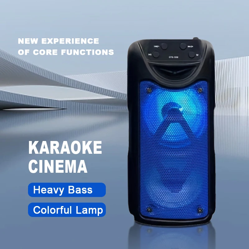 Karaoke Wireless Bluetooth Speaker Dual Speakers Super Volume Portable Outdoor High Quality Home Audio Square Dancing