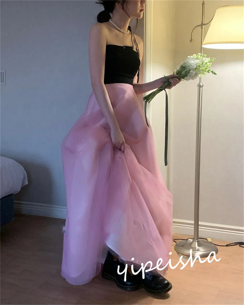 Jiayigong  Organza Wedding Party Ball Gown Off-the-shoulder Bespoke Occasion  Floor Length