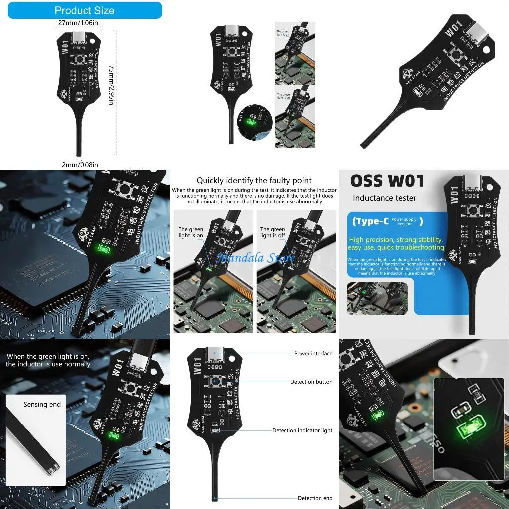 

U2JC Rapid Response Portable Inductance Meter W01 Inductor Detectors For Accurate Circuit Analysis In Phone Repair Application