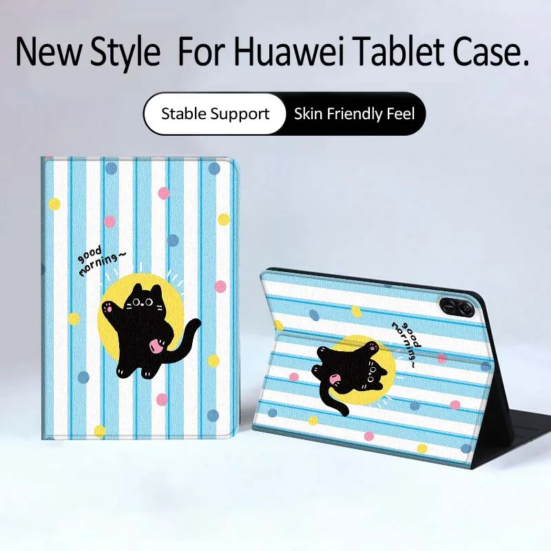 

Colorful Sweet Cat Art For Huawei MatePad Pro Air 12 X Honor Pad 8 V8 9 13 GT GT2 3 12.6 13.3 Inch Tablet Case