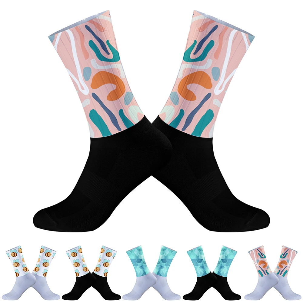 

2024 New Men Women Sock Anti-Skid Silicone Summer Cycling Socks Casual Outdoor Sports Socks