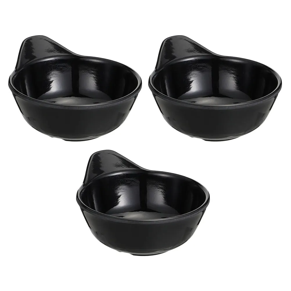 

3Pcs Sauce Dish with Handle Household Dipping Bowls Simple Multi-Function Sauce Supply for Home Restaurant