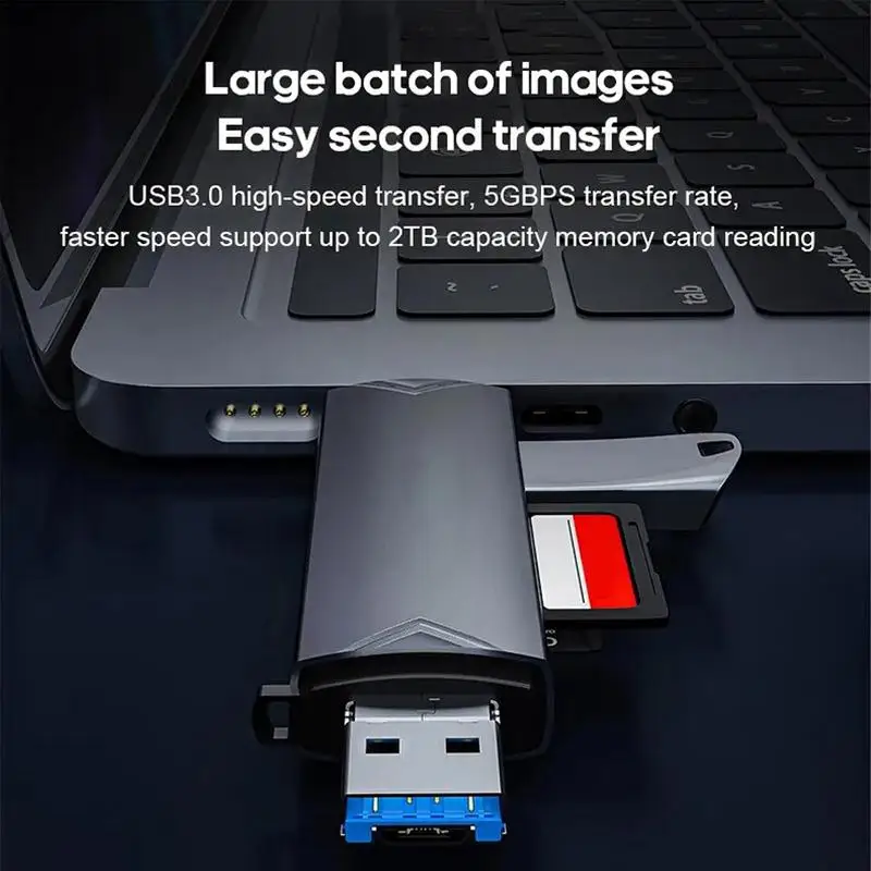 Card Reader For Computer Multipurpose USB Hub With Card Reader Computer Card Readers High-Speed USB Card Adapter Type C Card