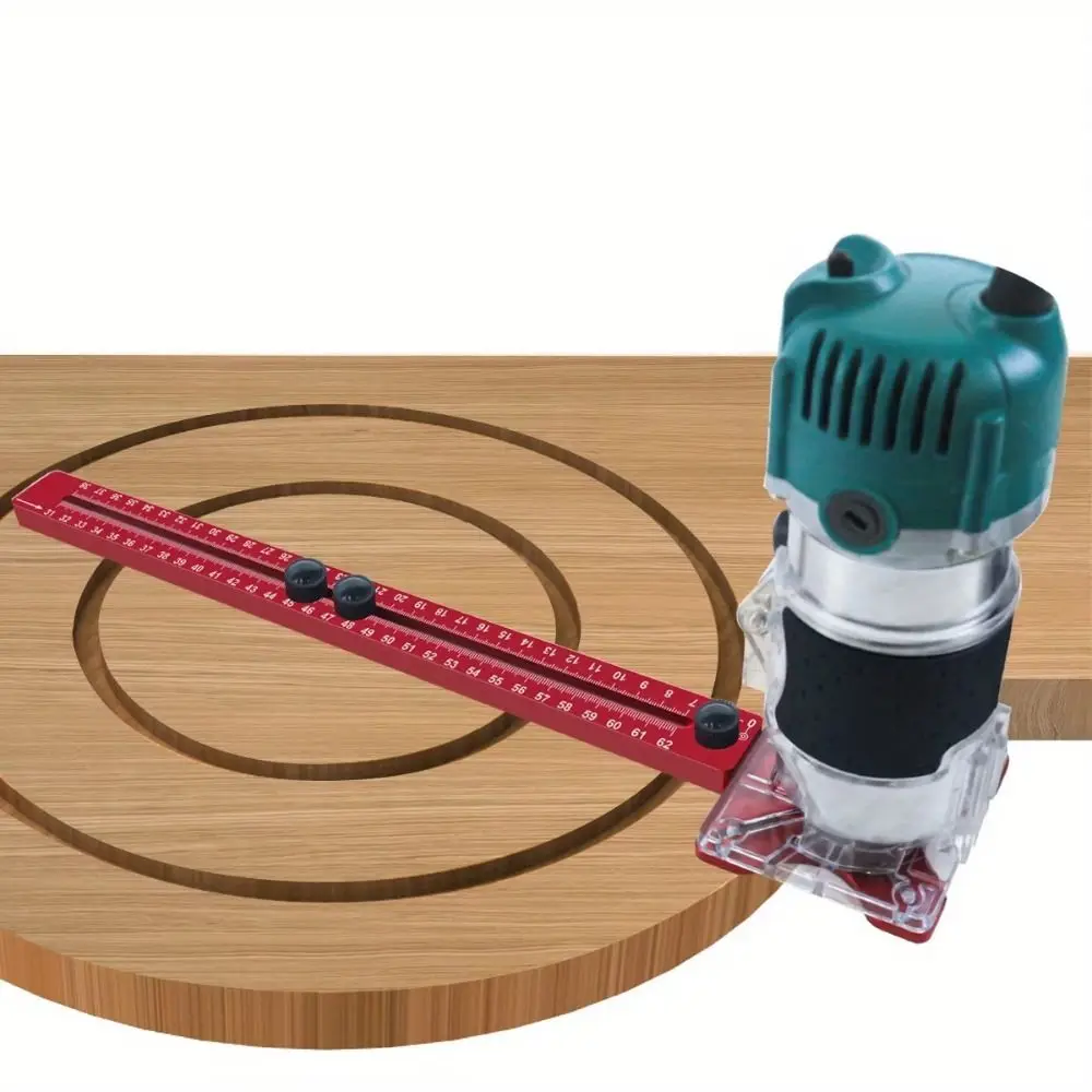 Aluminum Alloy Drill Punch Locator Adjustable Metric/Inch 4 in 1 Router Circle Cutting Jig Detachable Drilling Positioner Tool