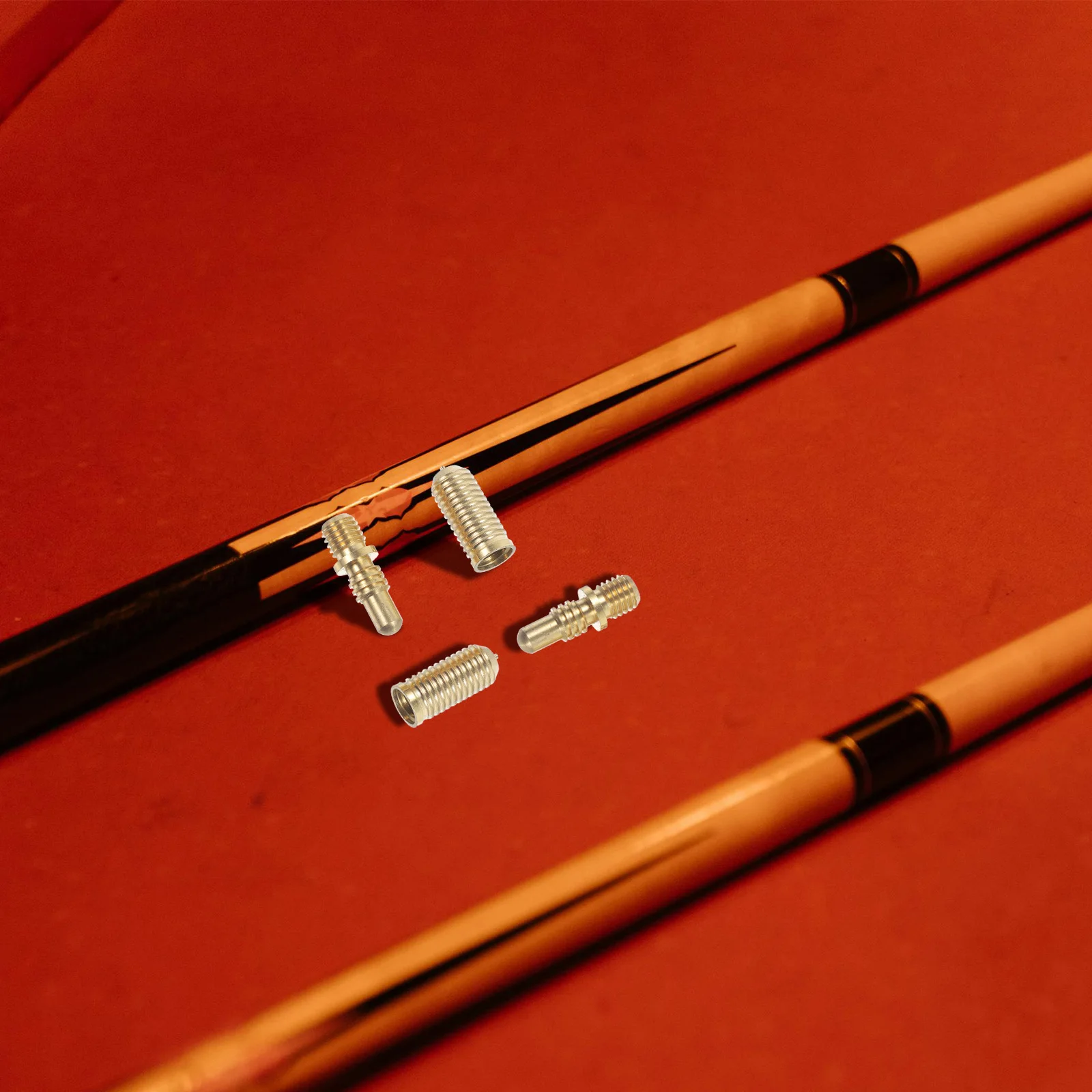 

2 set 2 Sets Pool Extension Rod Joint Heavy Duty Copper For Billiard Cue Connecting Repairing Hardware -Resistant