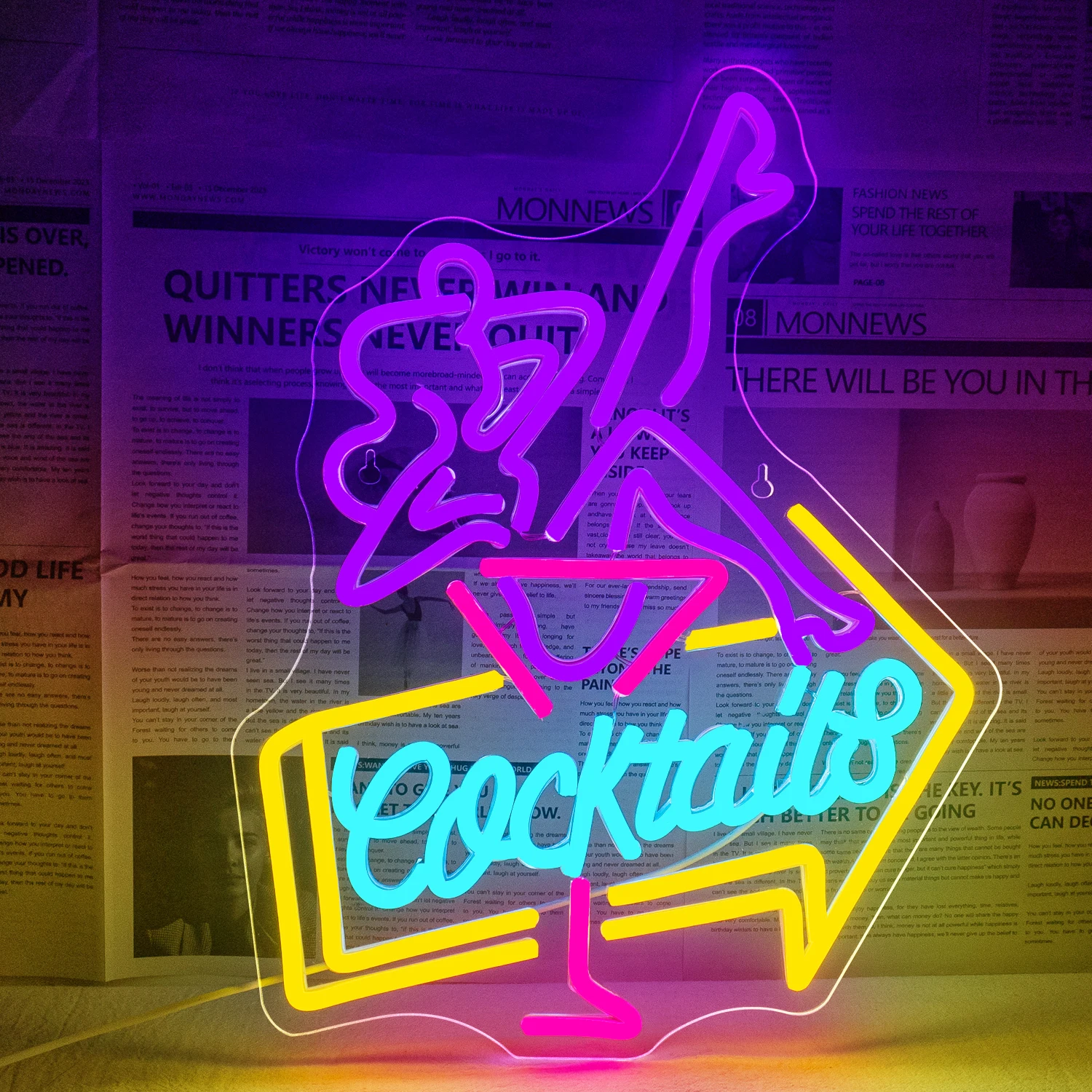 Cocktails Lady Neon Led Sign for Wall Decor USB Dimmable Powered for Bar Party Club Cocktail Bar Restaurant Shop Decor Light