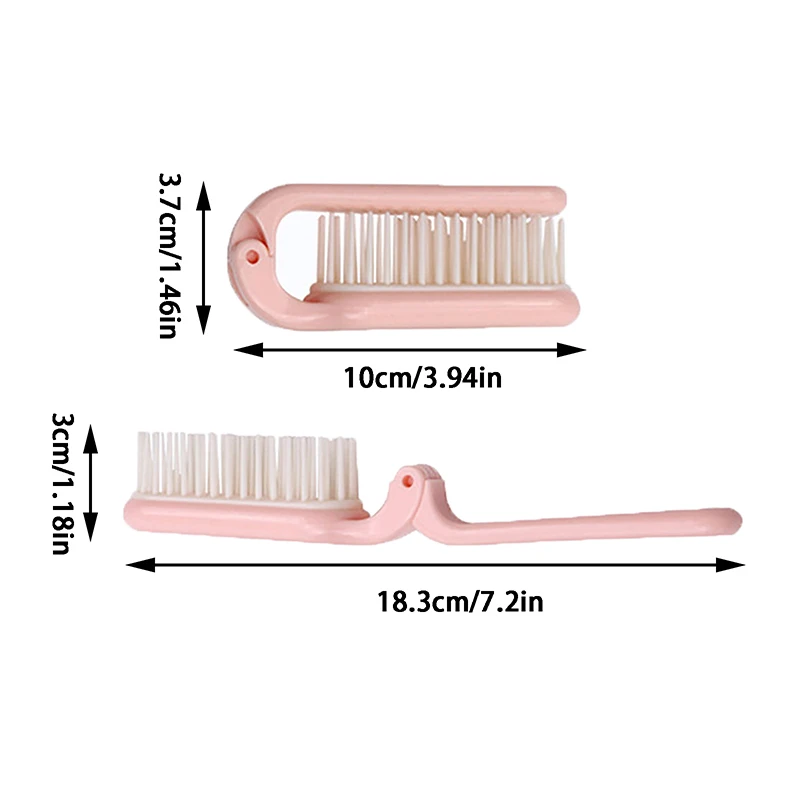 휴대용 접이식 헤어 빗, 정전기 방지, 머리 두피 마사지, 여행용 포켓 빗, 헤어 스타일링 이발사, 디탱글링, 부드러운 헤어 브러시