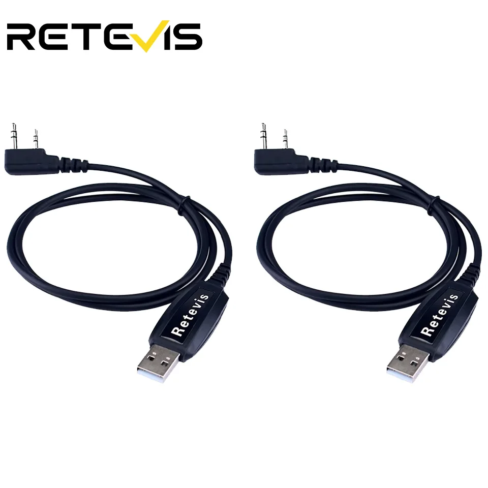 2PCS RETEVIS Walkie Talkie USB Programming Cable For Retevis RT3 RT8 RT3S RT52 For TYT MD-380 MD-390 MD 380 DMR Radio J9110P