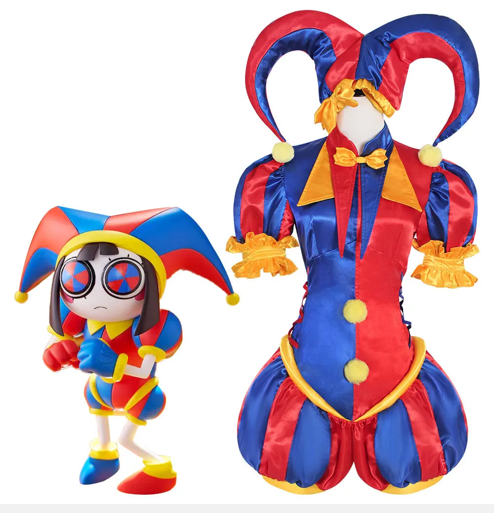 Disfraces de Cosplay de Pomni, Uniforme de Payaso, Anime The Amazing Digital Circus, Juego de Roles, Disfraz para Halloween, Carnaval y Fiestas