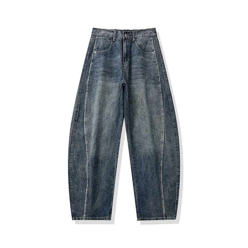 

New Men's Loose Faionable Versatile Slimming Knife- Jeans American Trendy Casual Haome Design Sense Denim Pants