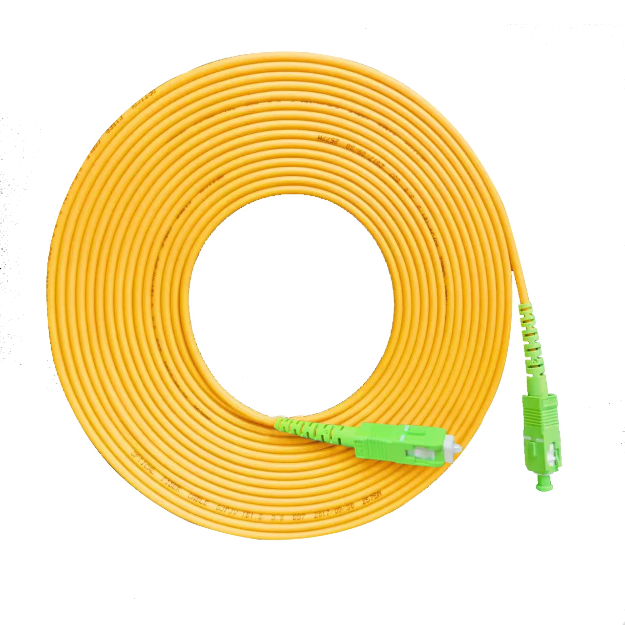 10pcs SC/APC-SC/APC 단일 모드 광섬유 패치 케이블 FTTH/FTTR 인터넷 용 1.5M/2M/3M/5M/10M/15M/20M/30M 단순 9/125μm OS2
