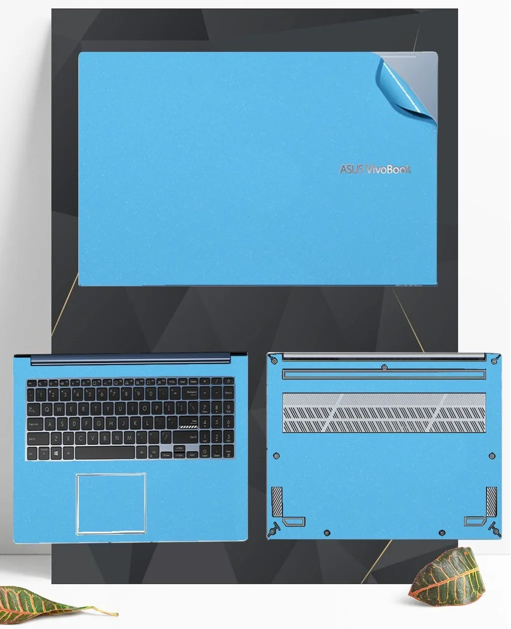 Leather Skin Laptop Stickers for ASUS vivobook15 X515 X415 X512