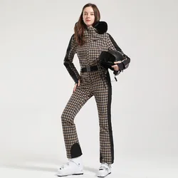 Ski Suit for Women, Jumpsuit, Thermal, Thicken, Waterproof, Windproof, Outdoor Sport Wear, Snowboard, Mountain, New, Winter