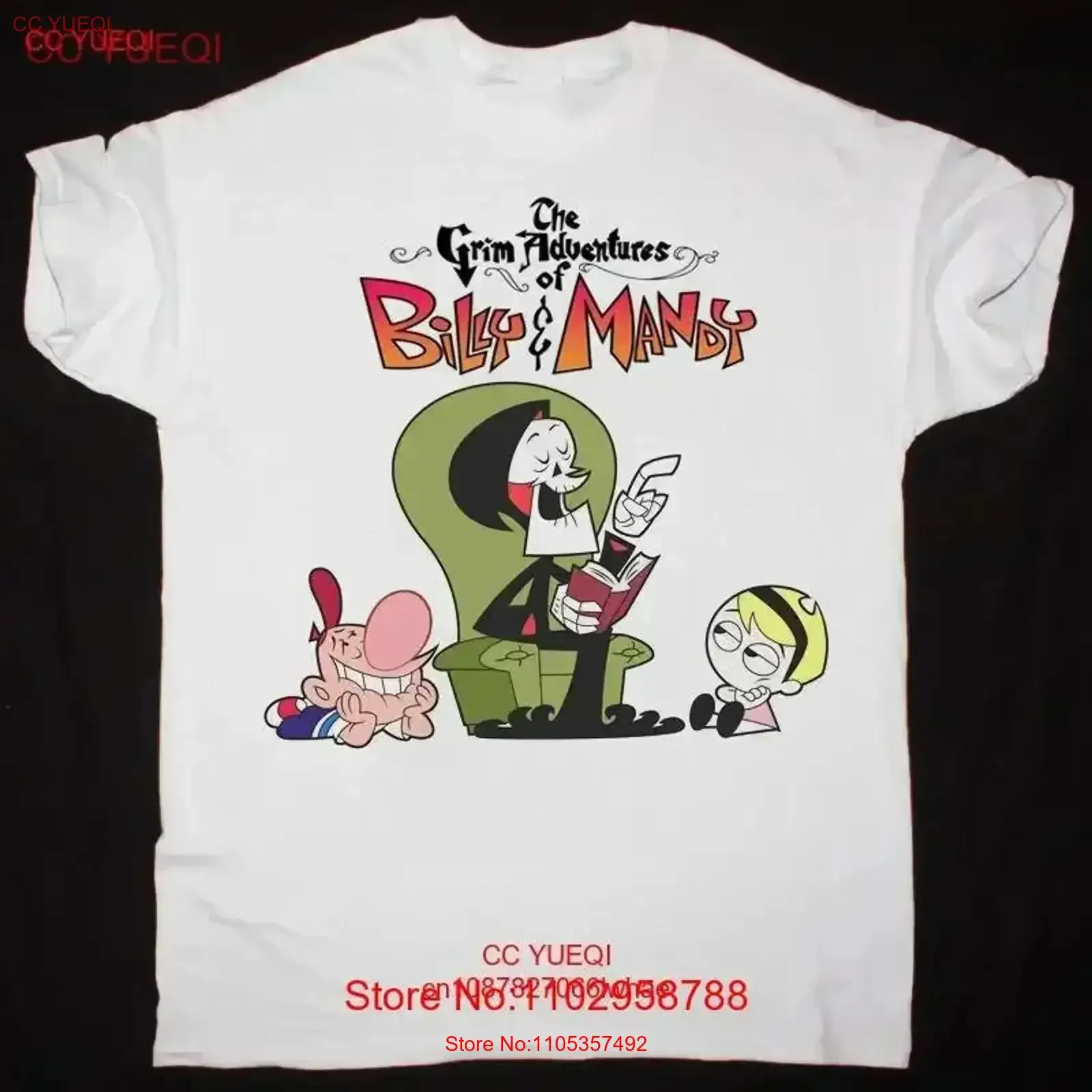 The Grim Adventures of Billy Mandy Baumwoll-T-Shirt, lustig, YI032, Vintage-Stil, gewaschen, leicht vielseitig einsetzbar, Unisex, atmungsaktiv, dehnbar