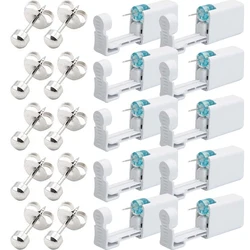 10pcs Asepsis Disposable Ear Piercing Gun-Safty Self Ear Piercing Kit for Home Use
