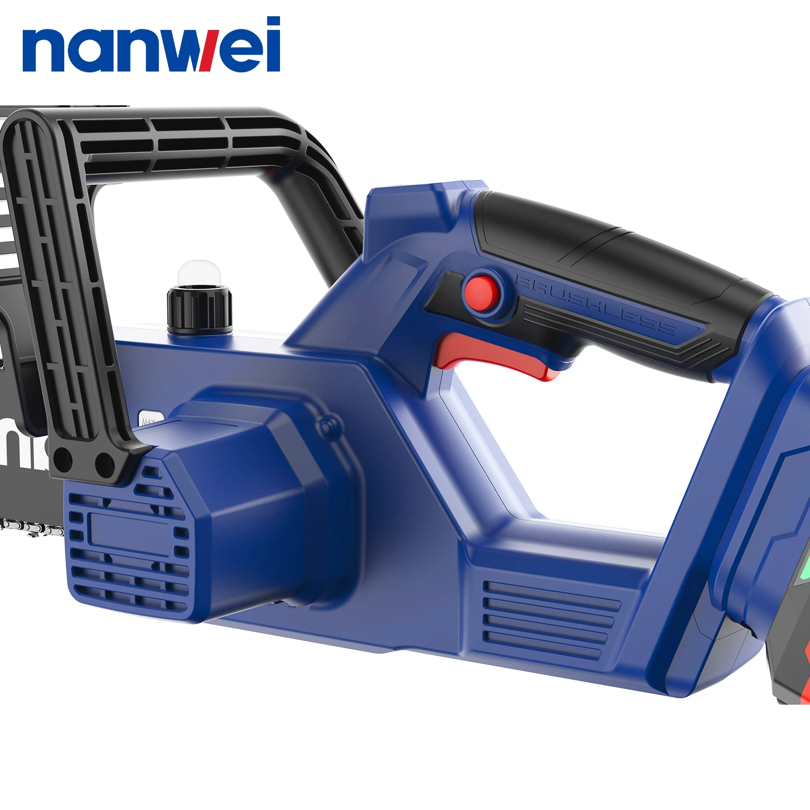 Nanwei Brushless Industrial Electric Chain Saw DIY Set For 12\'\'  Woodworking Tool Outdoor Logging Machine