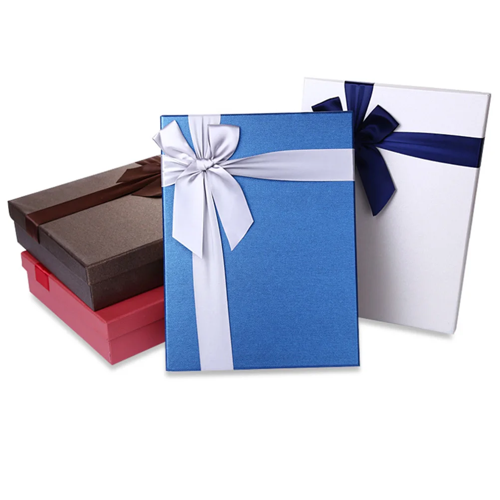 

1pc Gift Box Paperboard Exquisite Rectangular Clothes Shirt Scarf Birthday Gift Packing Box (Size Coffee)