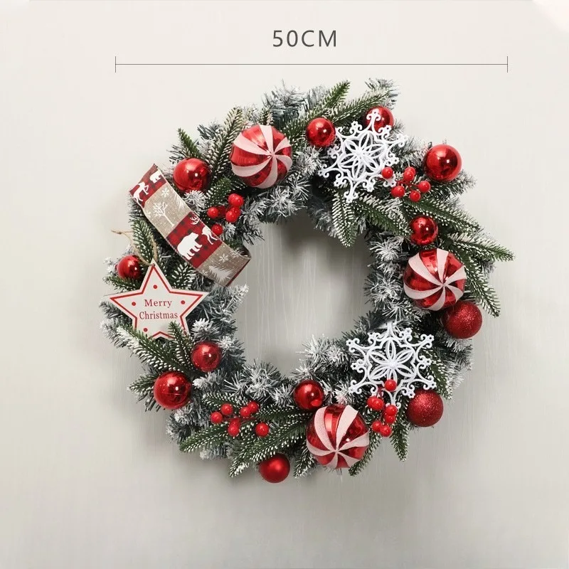 

Christmas Wreath Household Pendant Door Decoration Wreathes Window Hotel Shopping Mall Ornament Christmas Outdoor Decorations