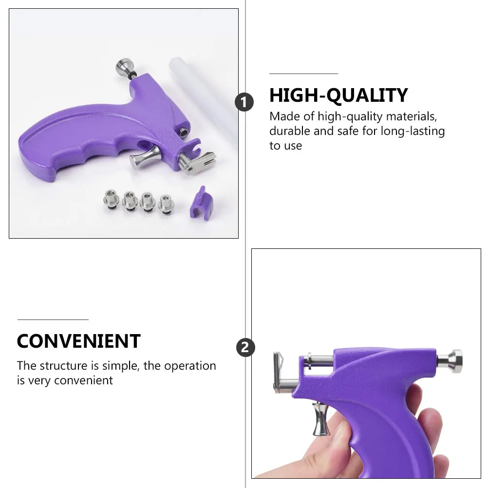 

1 комплект устройств для пирсинга ушей, безопасный пирсинг для самостоятельного ушей из нержавеющей стали, эффективное быстроточное устройство для проколов ушей