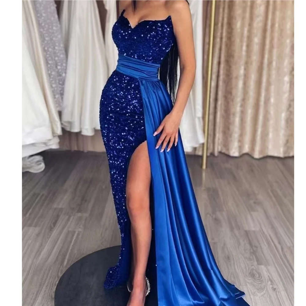 Muloong Sweetheart Sweep Train Sequins Women Luxury Party Dress 2023