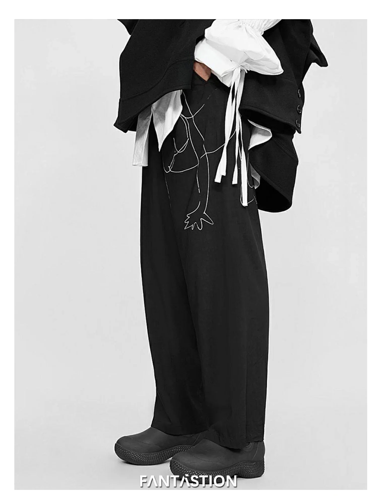 FANTASTION wide leg pants Cotton trousers customs products sweatpants replica luxury clothing casual print pants