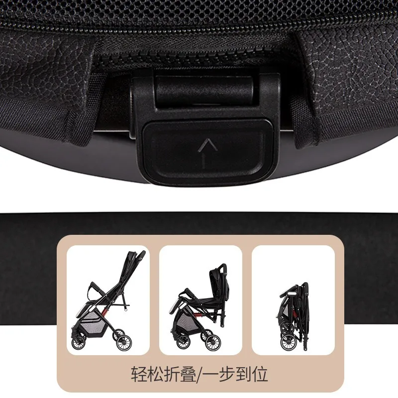 Can sit and lie down in summer light folding two-way high landscape four-wheeled shock absorber baby hand stroller