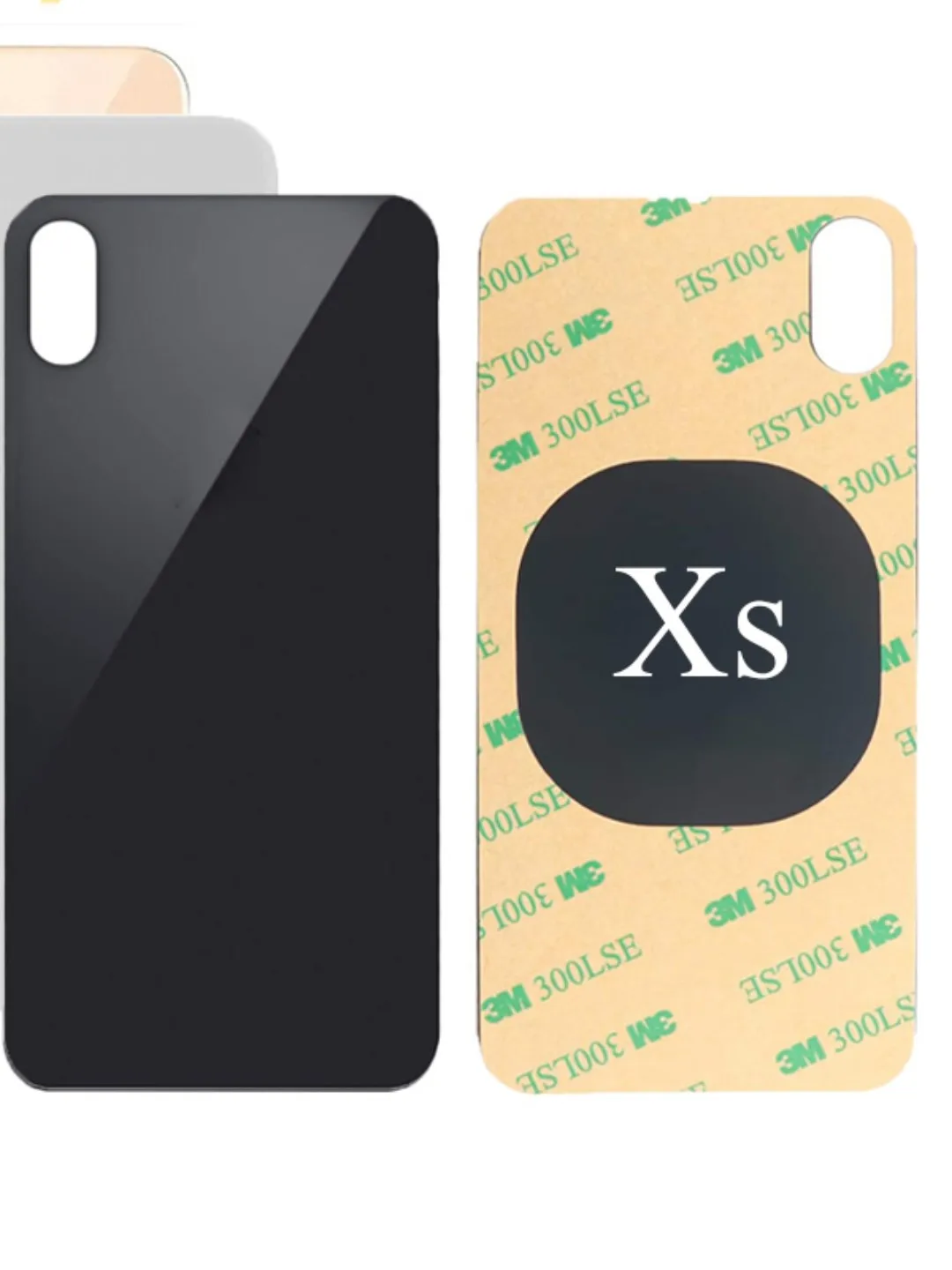 For iPhone X/XS/XSMAX Back Glass Panel Battery Cover Big Hole Rear Door Housing Case Replacement Parts With 3M Tape