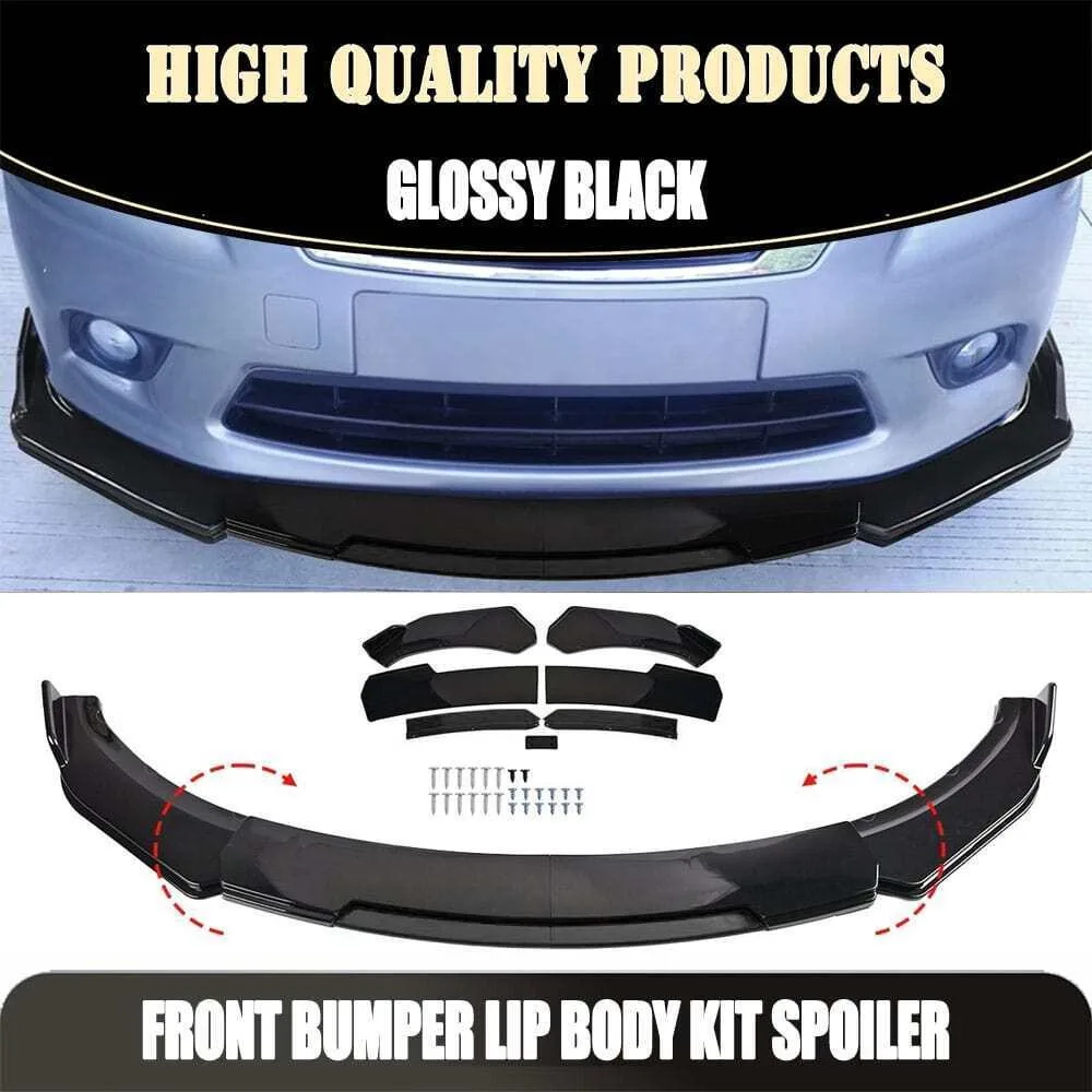 

For Jaguar XE XJ XF Front Bumper Lower Lip Splitter Spoiler Body Kit Black ABS United States