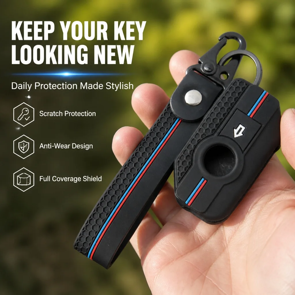 Protective Key Case For BMW R1250GS R1200GS C400X C400GT F750GS F850GS F900R F900XR K1600B K1600GT R1200RS with swivel clip