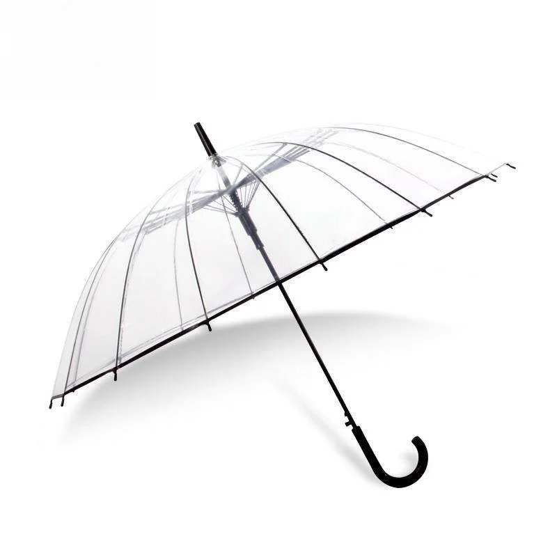 

Прозрачный зонт с длинной ручкой, утолщенный, экологичный, персонализированный, прямой зонт от дождя, креативный зонт для пар с анималистическим дизайном