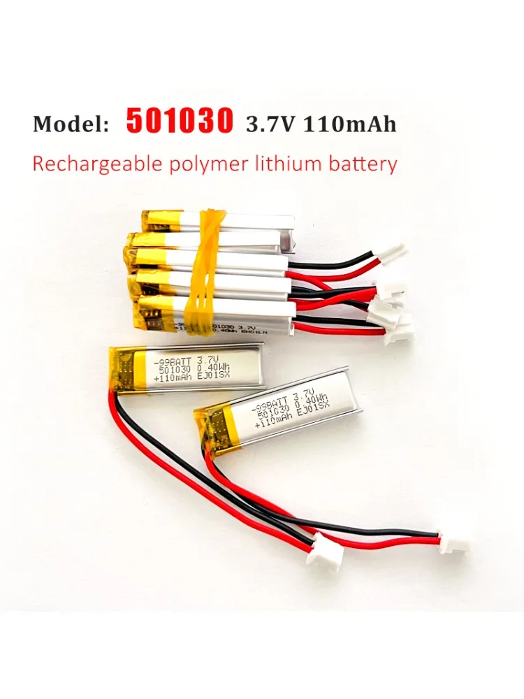 Bateria 501030 110mAh 3.7V Litowo-polimerowa Akumulatorowa Bateria 601030 501230 do Bezprzewodowego Zestawu Słuchawkowego Bluetooth Tws Pióro Indukcyjne — 2