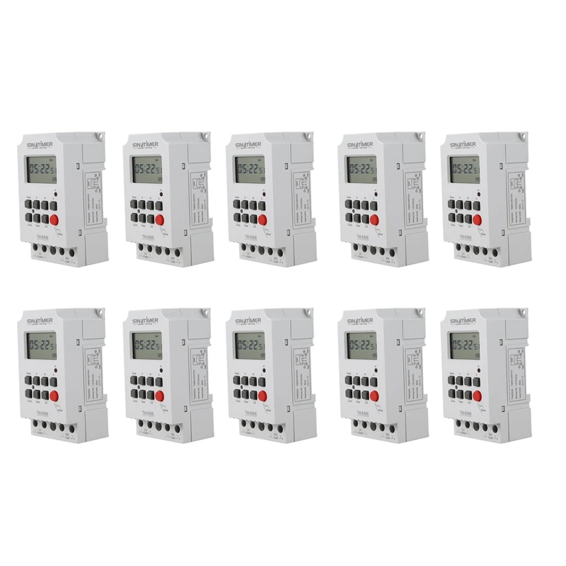 10X Sinotimer Tm630s-4 12V Seconds Control Timer Switch Large Screen Digital Display Hot Pin Voltage Output Time