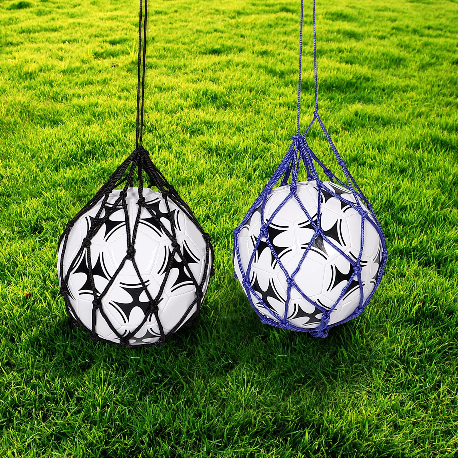 قطعتان من معدات تدريب كرة القدم، حقيبة شعوذة كرة القدم، تصميم شبكي محمول، يعزز مهارات التحكم في الكرة لجميع الأعمار #3