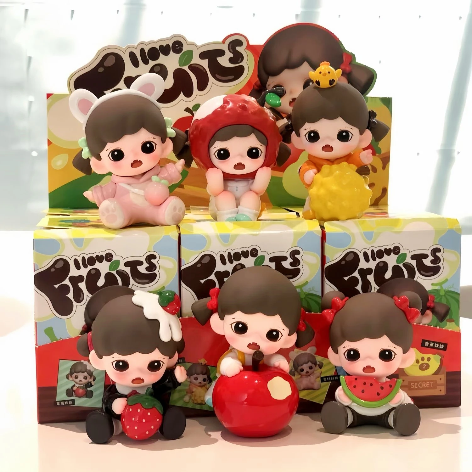 

Genuine Zoraa I Love Eating Fruit Mini Series Blind Box Cute Figurine Desktop Collectible Ornaments Girl Birthday Gift