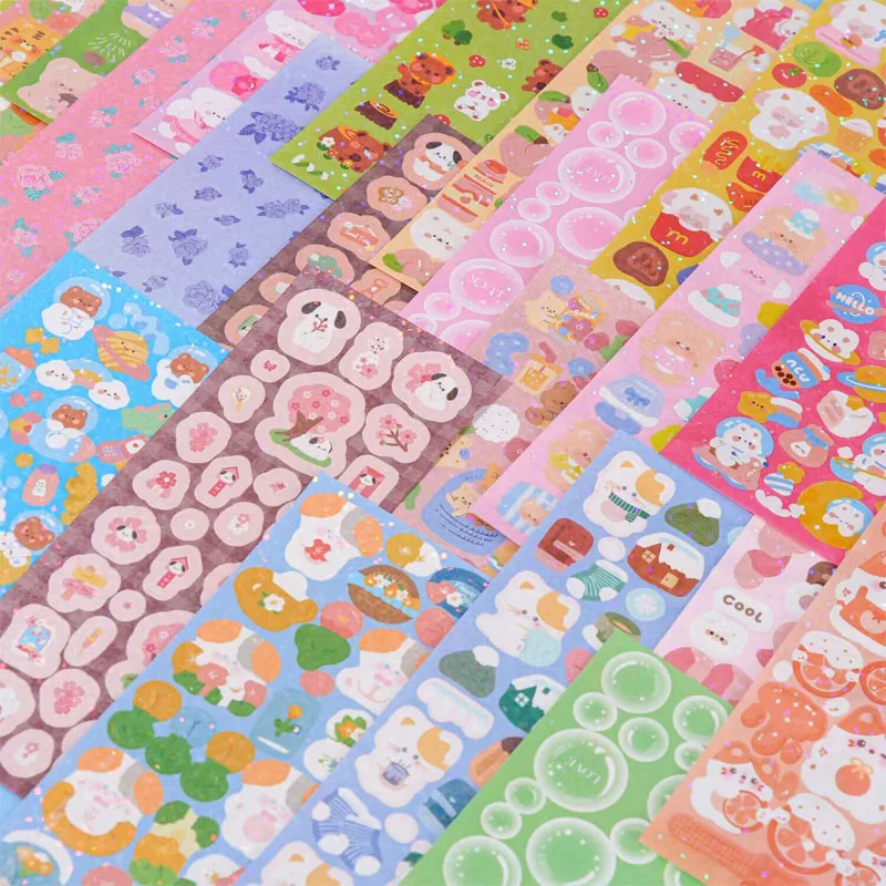 Willekeurige Sticker Pack Laser Decoratieve Kawaii Album Stickers Koreaanse Briefpapier Diy Materiaal