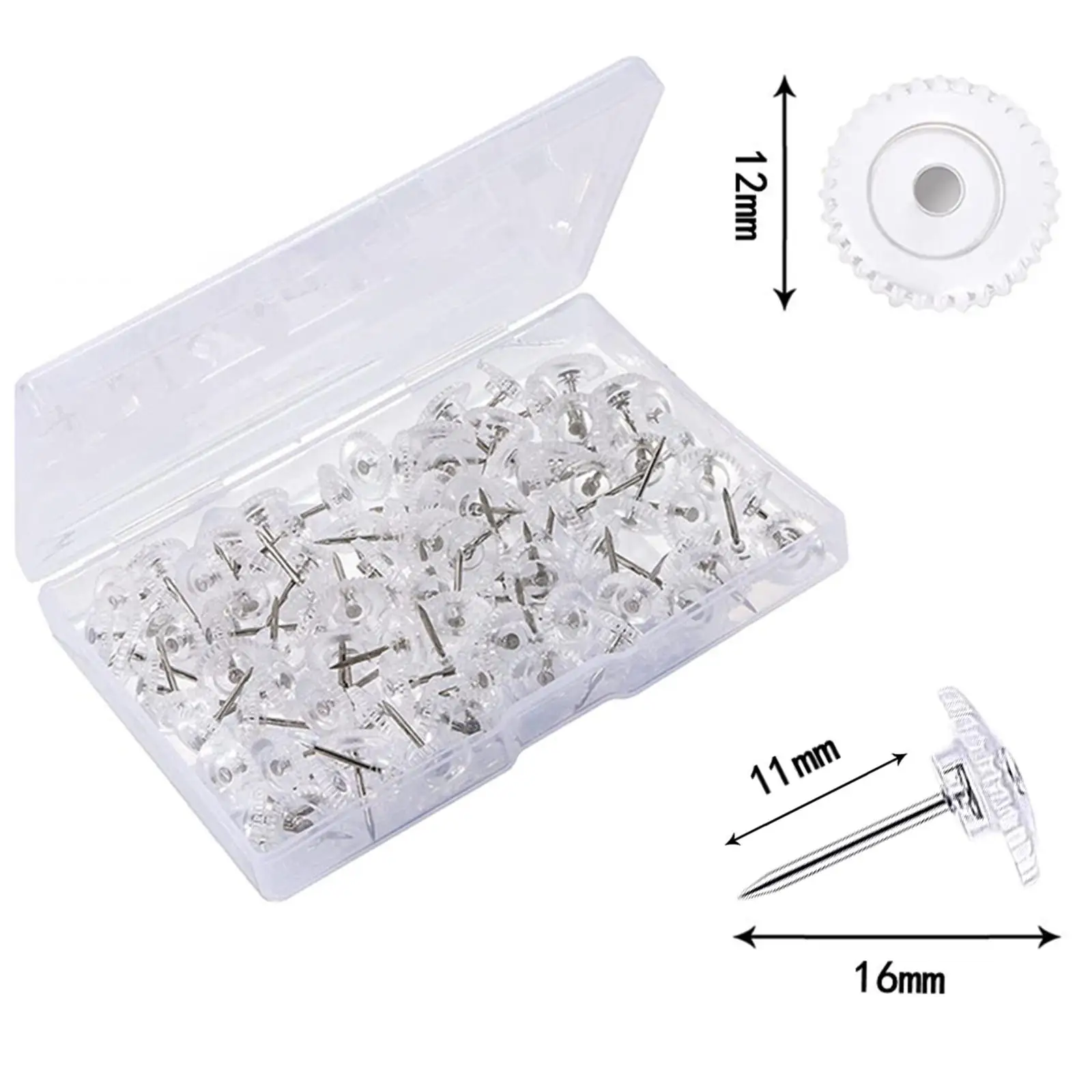 200 Push Pins Cork Boards Paper Pictures Notice Board Craft