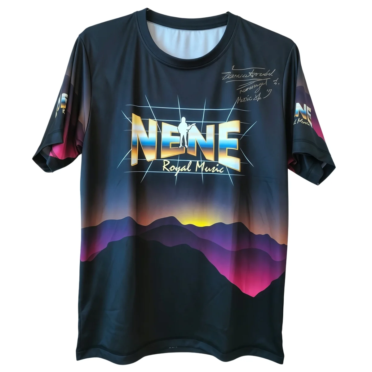 NENE Royal Music Fans Summer Breathable Round Neck T-shirt Men Women Casual Short Sleeve Mesh Sportswear Man Tops Tee