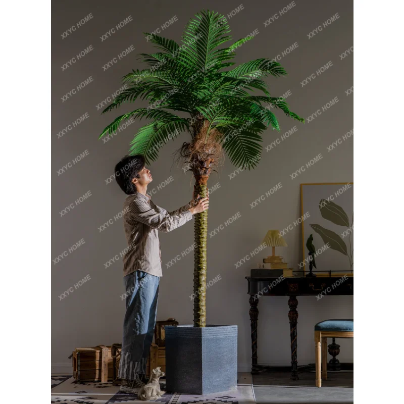 

Large Simulation Palm Tree Green Plants Fake Trees Plants Indoor Living Room Landscaping Decoration Floor Bonsai