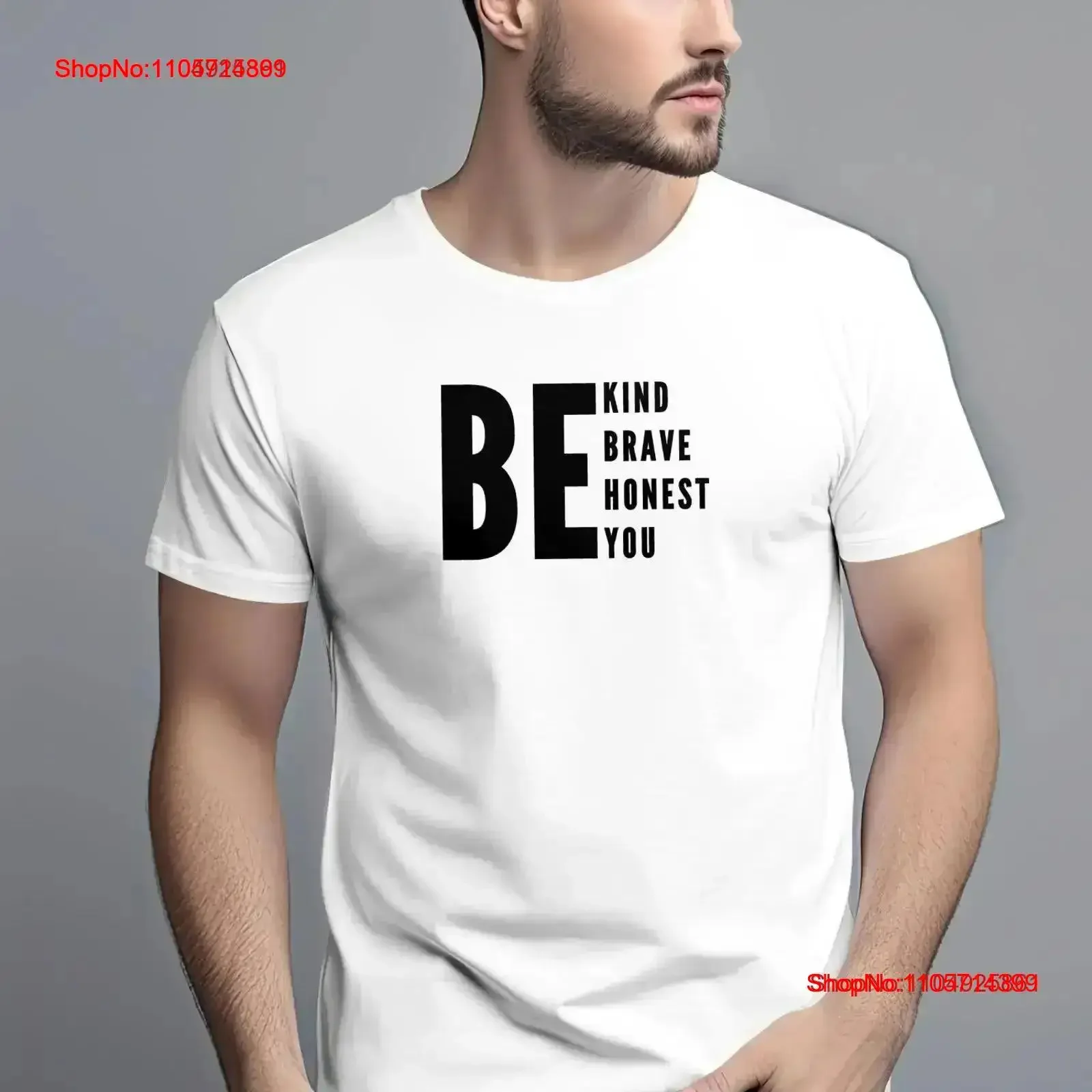 Motivational T Shirt Be Kind Brave Honest You Inspirational Positive Message Uplifting Quote vintage Washed fashion vintage