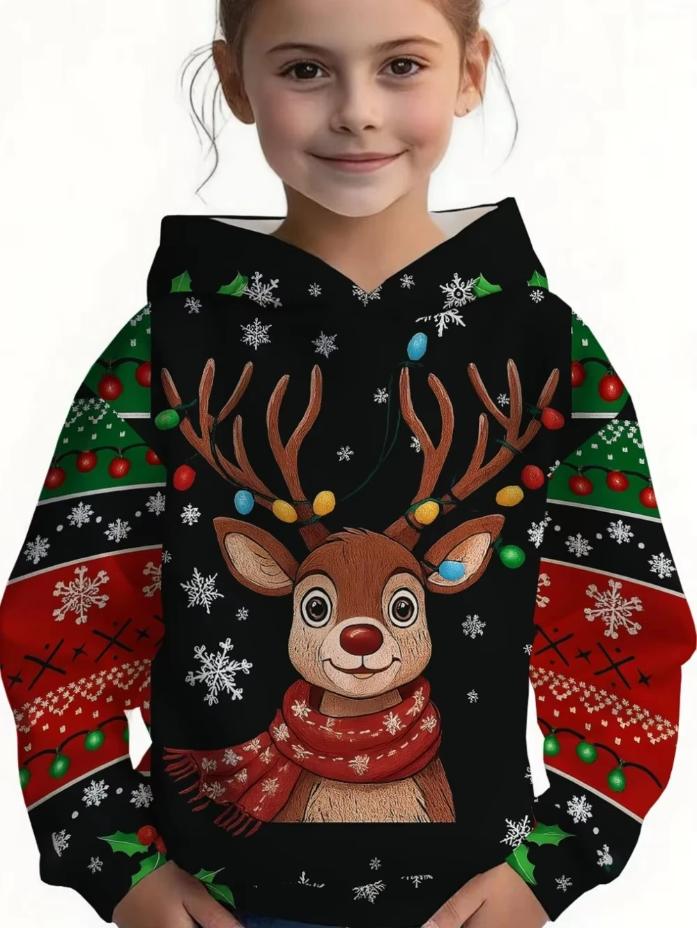 2026 Merry Christmas Sweatshirts Pullover Children's Hoodie Cartoon Santa Claus Graphic Hoody Snowman Sweatshirts Unisex Y2k Top