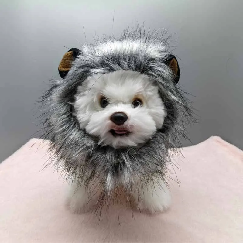 Pet Cat Lion Wig Headgear Rabbit Ears Funny Headgear Halloween Dress Up Hat Cat Cute Hat view 6