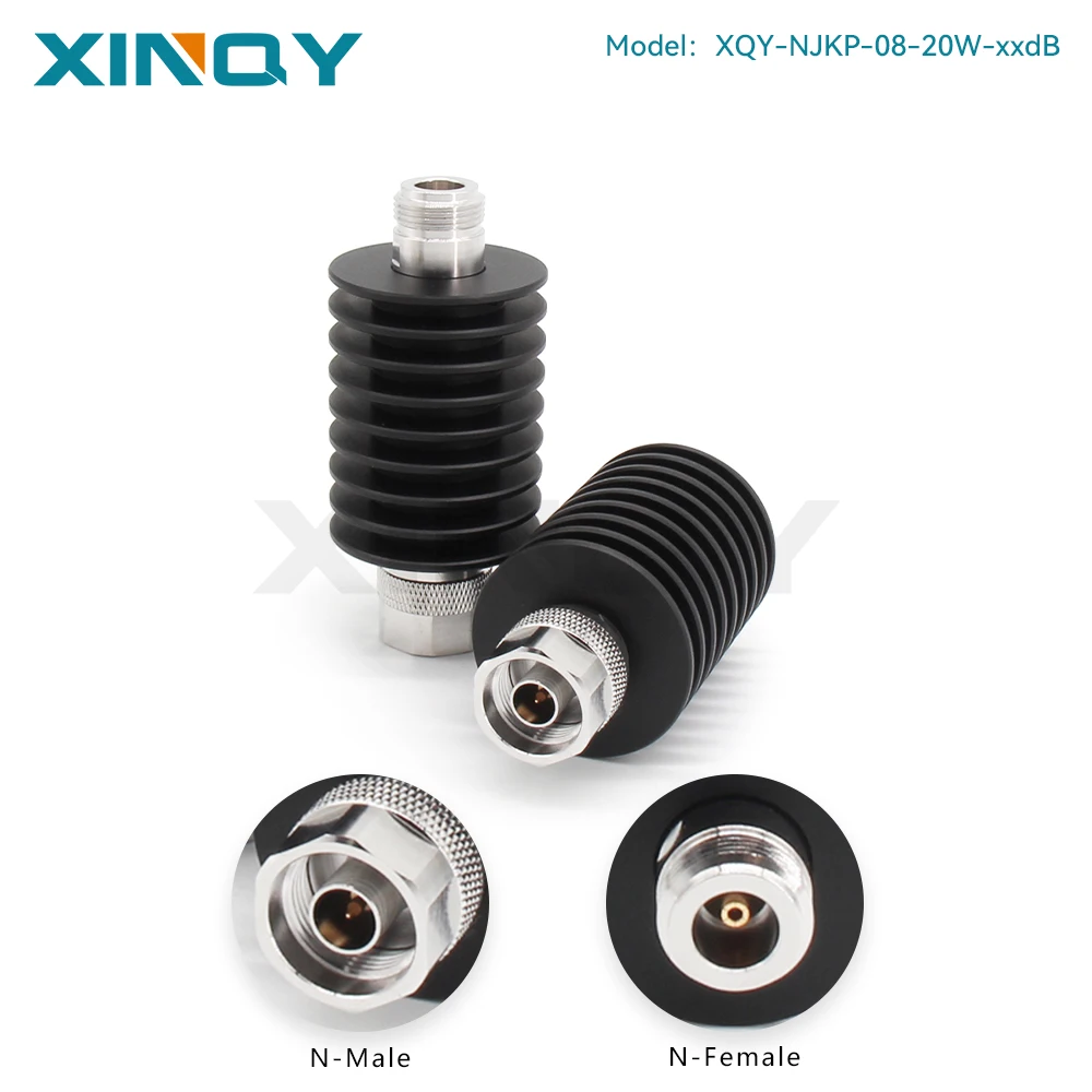 Xinqy High-Power Rf Signal Attenuator 8g Fixed Attenuator Head 20W 1-40Db
