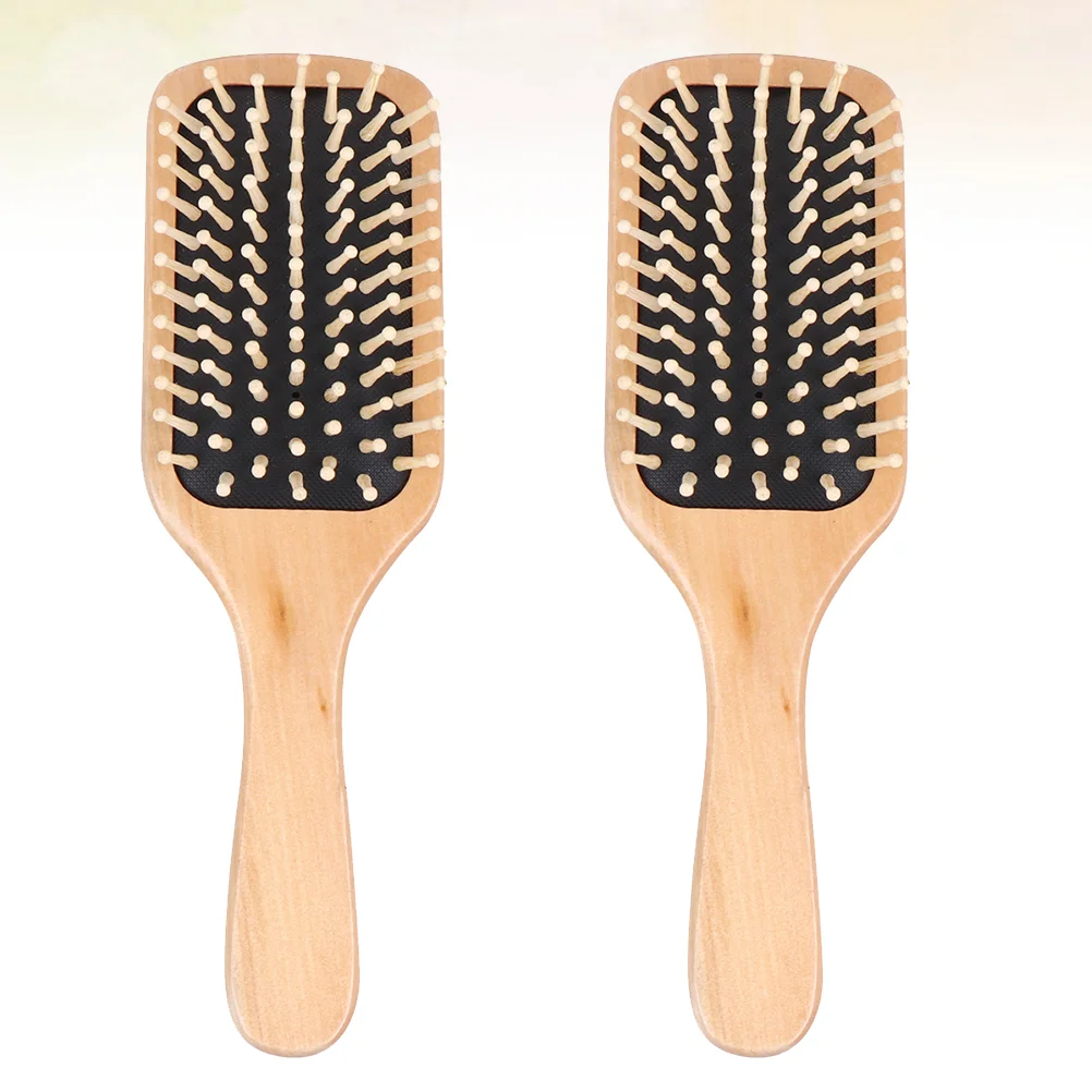 

2 Pcs Hair Texture Brush Shine for Men Mens Hairbrush Comb Combs Home Massage Wooden